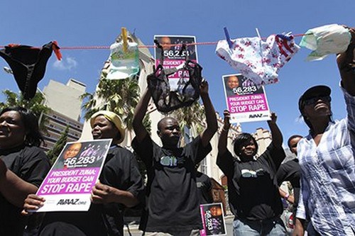 MDG : South Africans call upon President Jacob Zuma to tackle the country's rape epidemic
